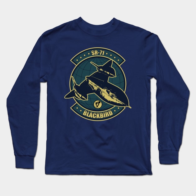 SR-71 Blackbird Patch Long Sleeve T-Shirt by TCP